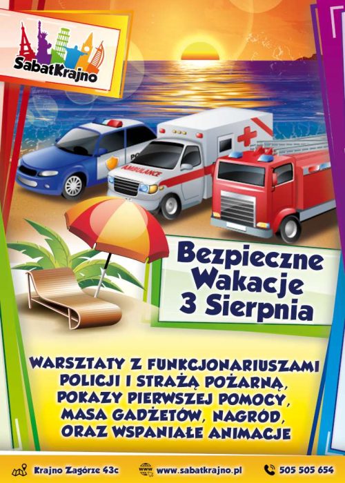 Plakat Bezpieczne Wakacje 2025-1000